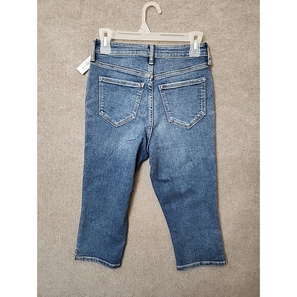 Old Navy Rockstar Slim Capri Jeans Womens 2 Blue Medium Wash Stretch NEW - Picture 7 of 12